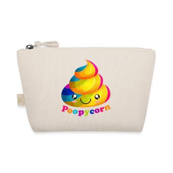 Poopycorn Funny Poop Emoji Unicorn Rainbow - Organic Pouch - nature - Front