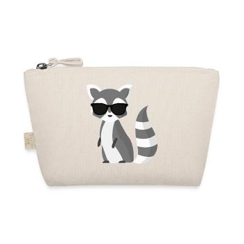 cool raccoon - Organic Pouch - nature - Front