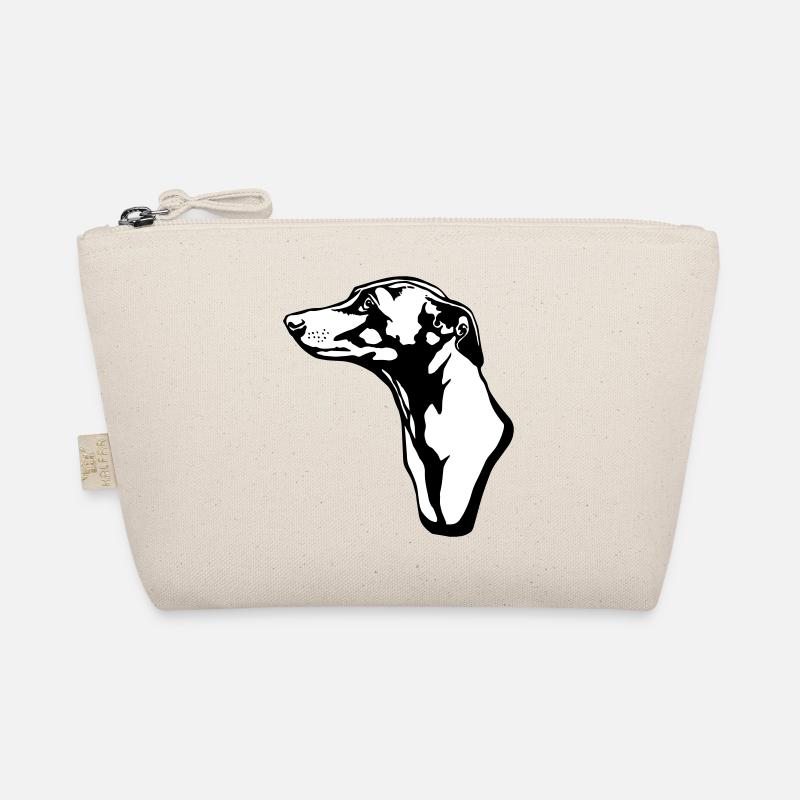 greyhound BACKGROUND - Bio-Täschchen - Natur