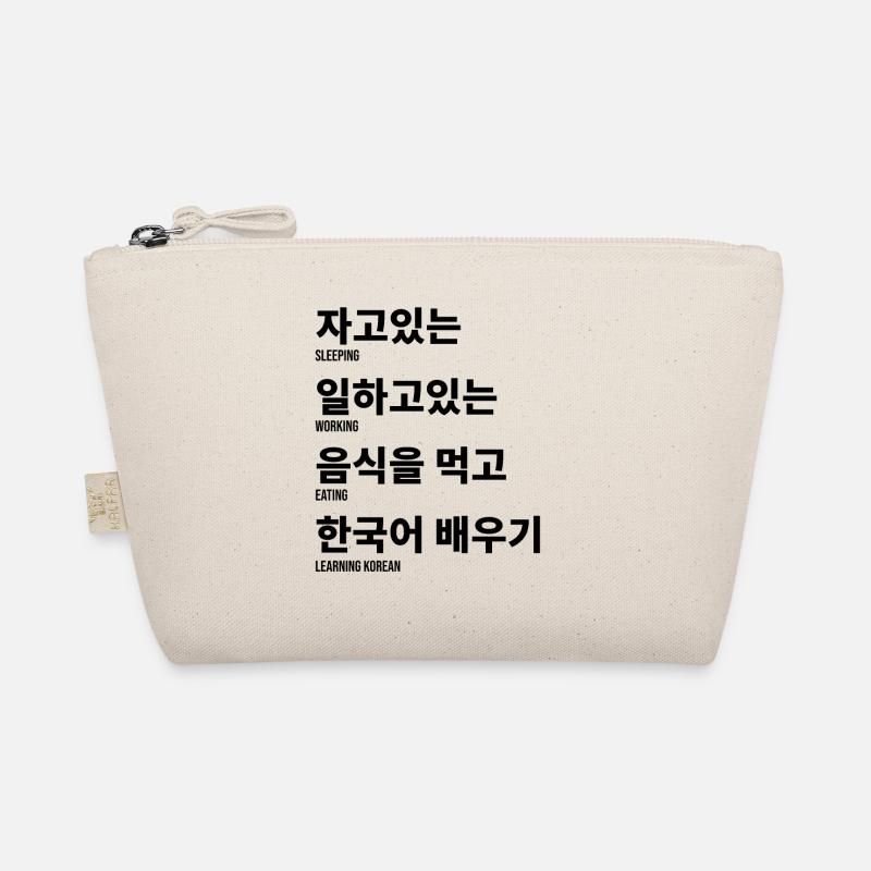 Koreanisch Sprache Spruch - Bio-Täschchen - Natur