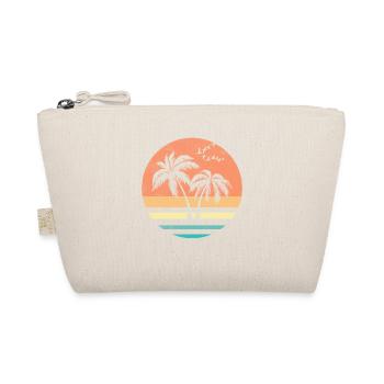 Palm Sunset Retro Circle - Organic Pouch - nature - Front