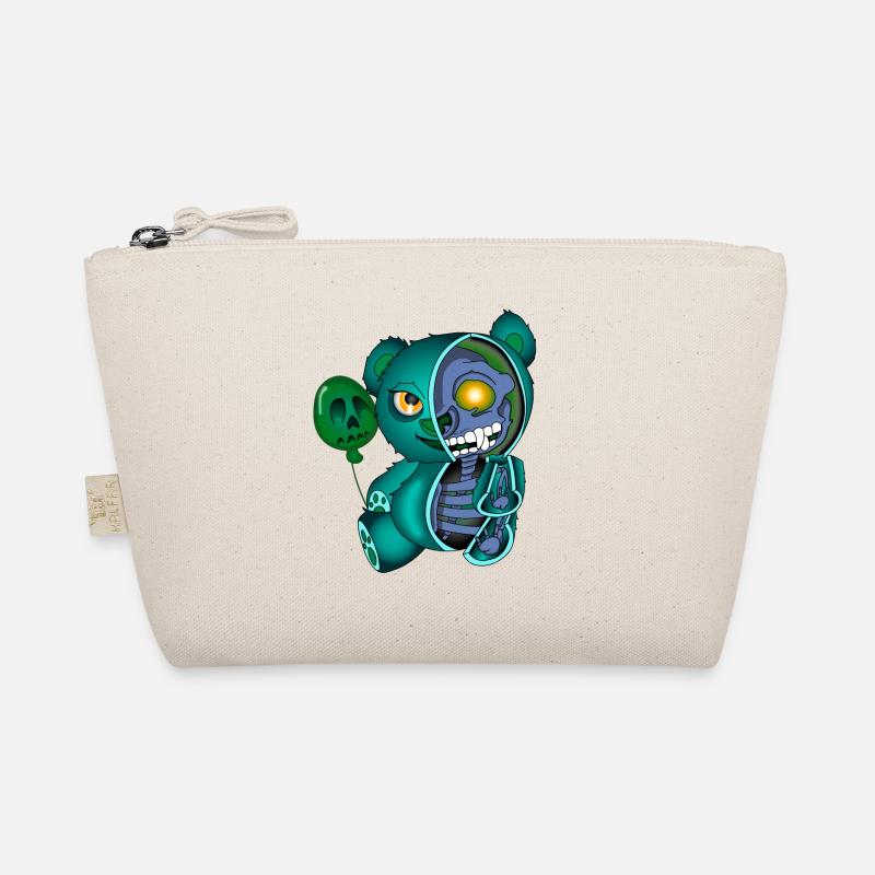 Skull Teddybär Skelett Halloween Geschenkidee Bio-Täschchen