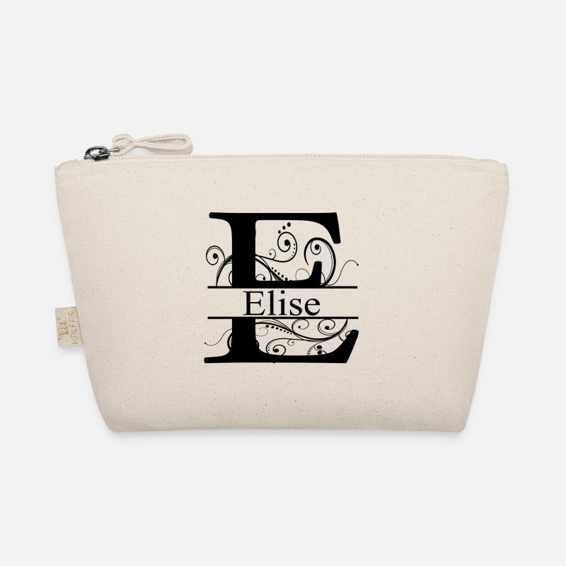 Monogram with the first name Elise Organic Pouch