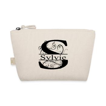 Monogram with the first name Sylvie - Organic Pouch - nature - Front