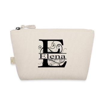 Monogramm mit dem Namen Elena - Bio-Täschchen - Natur - Vorne