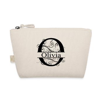 Monogram with the first name Olivia - Organic Pouch - nature - Front