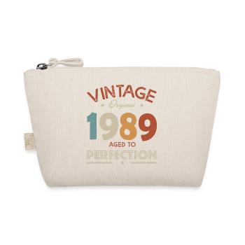 33 years vintage gift humor Born in Born in 1989 - Organic Pouch - nature - Front