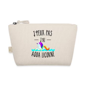 je peux pas j'ai aqua licorne humour - Trousse biologique - nature - Devant