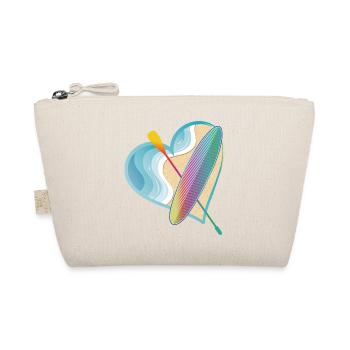 Stand up paddle avec beaucoup de cœur sur la plage - Trousse biologique - nature - Devant