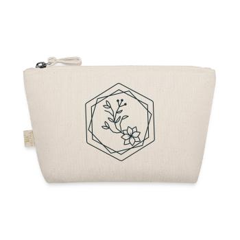 hexagons with floral accent - Organic Pouch - nature - Front
