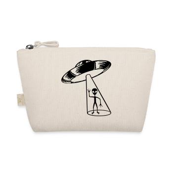 Strahl Ufo Alien winkt - Bio-Täschchen - Natur - Vorne