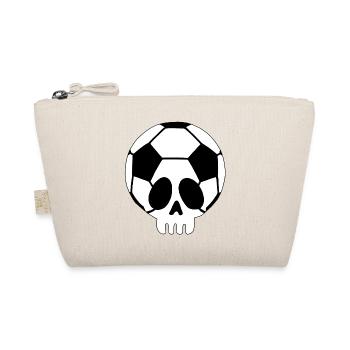 Skull and football - Organic Pouch - nature - Front