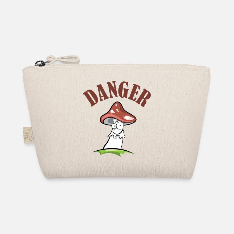 Fliegenpilz danger Symbol gefährlich comic lustig Bio-Täschchen