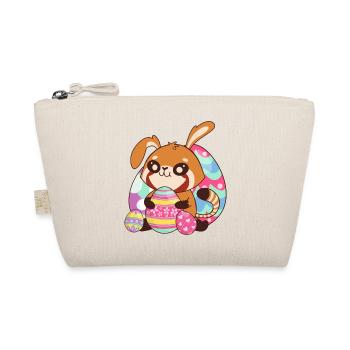 Osterhase Roter Panda - Bio-Täschchen - Natur - Vorne