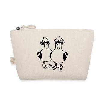 Cartoon 2 Seagull Friends - Organic Pouch - nature - Front