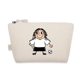Frauenfußball Damenmannschaft neutral weiß - Bio-Täschchen - Natur - Vorne