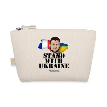 Ukraine France Stand with Ukraine - Bio-Täschchen - Natur - Vorne