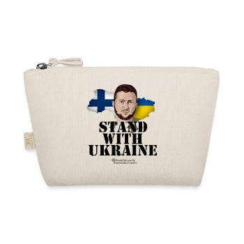 Ukraine Finland Supporters T-Shirt - Organic Pouch - nature - Front