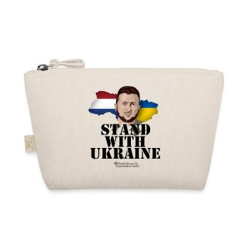 Ukraine T-Shirt Niederlande Stand with Ukraine - Bio-Täschchen - Natur - Vorne