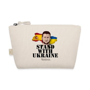 Ukraine Spain Supporters T-Shirt Design - Organic Pouch - nature - Front