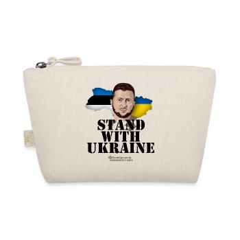 Selenskyj T-Shirt Estland Stand with Ukraine - Bio-Täschchen - Natur - Vorne