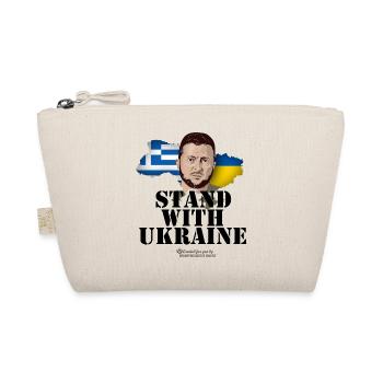 Zelenskyi Greece Stand with Ukraine - Organic Pouch - nature - Front