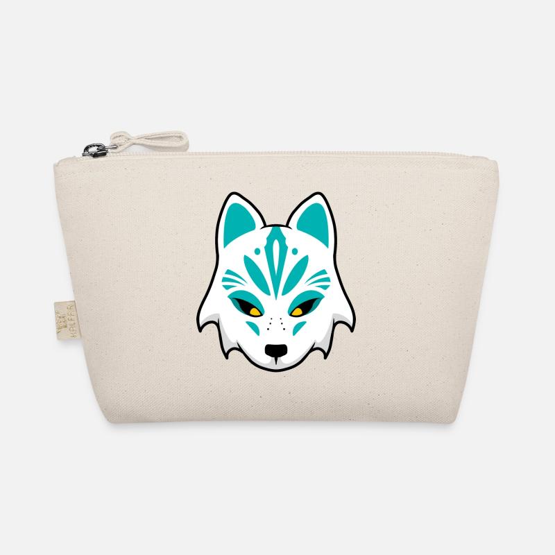 Kitsune Mask blue Organic Pouch