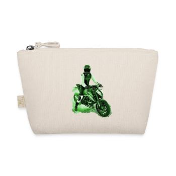 Motocycliste Nakedbike vert - Trousse biologique - nature - Devant