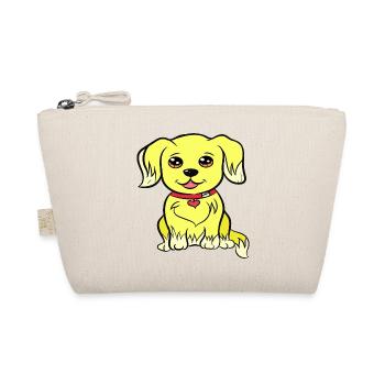 Kawaii Dog Design - Organic Pouch - nature - Front