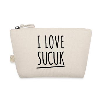 I Love Sucuk Türkische Wurst Knoblauch Lecker Food - Bio-Täschchen - Natur - Vorne