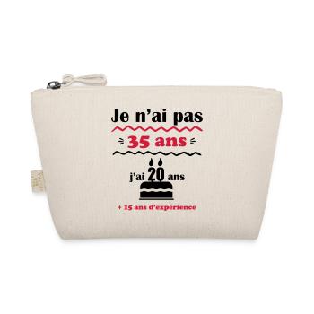 Je n'ai pas 35 ans : cadeau d'anniversaire 35 ans. - Trousse biologique - nature - Devant