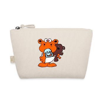 orange hippopotame nilperd filles enfants enfants bébé animal - Trousse biologique - nature - Devant