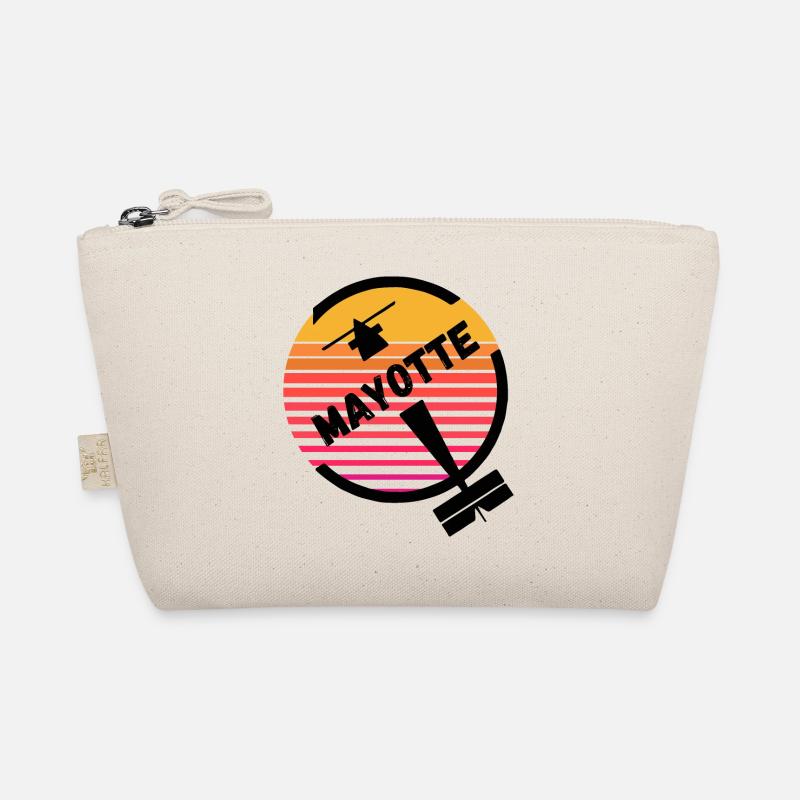 Mayotte Sunset Retro Plane Organic Pouch