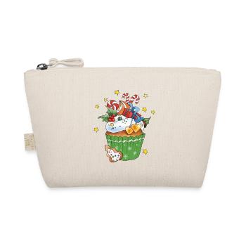 Bunter Weihnachtsmuffin - Bio-Täschchen - Natur - Vorne
