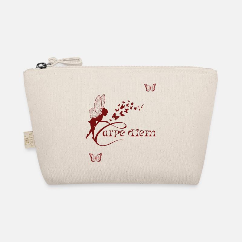 Carpe Diem de couleur Rouge Bordeaux Trousse biologique