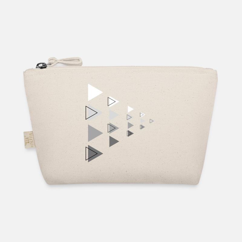 Dreiecke Grau Horizontale Pfeil Dekoration Bio-Täschchen