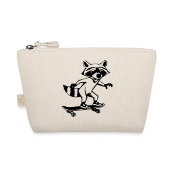 Raccoon Skateboard Drôle d’idée cadeau - Trousse biologique - nature - Devant