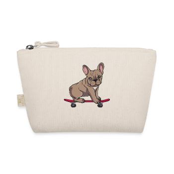 Französische Bulldogge French Bulldog Frenchie - Bio-Täschchen - Natur - Vorne