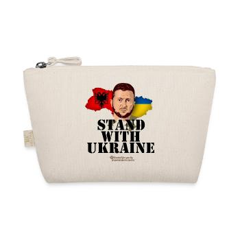 Ukraine Albania Stand with Ukraine - Organic Pouch - nature - Front