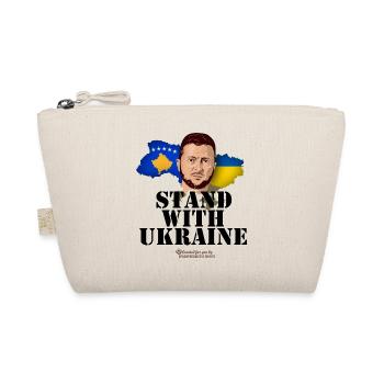 Ukraine Kosovo T-Shirt - Organic Pouch - nature - Front