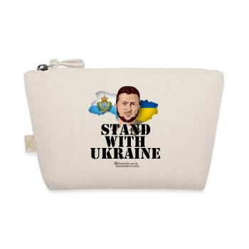 San Marino Stand with Ukraine - Organic Pouch - nature - Front