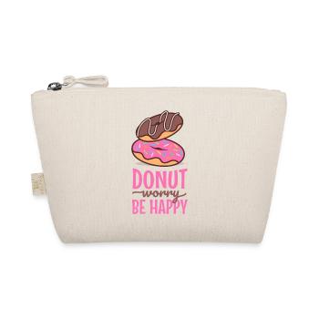 Donut worry be happy humor pun gift - Organic Pouch - nature - Front