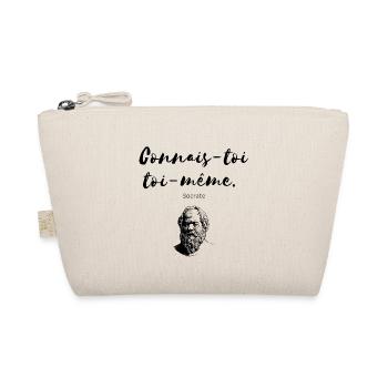 Citation "Connais toi toi même " Socrate - Trousse biologique - nature - Devant