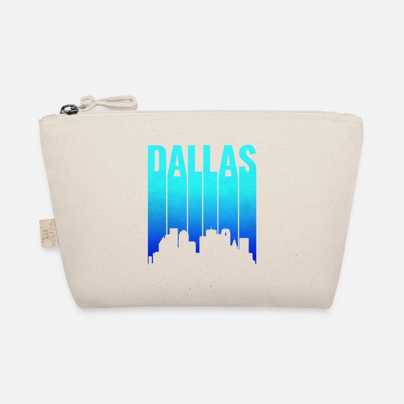 Dallas Skyline Gradient Typografie Bio-Täschchen