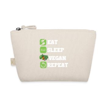 Vegan Eat Sleep Repeat Veganer Vegetarier Bio - Bio-Täschchen - Natur - Vorne