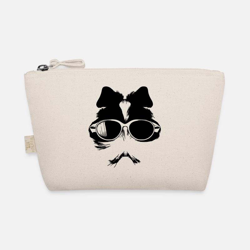 Guinea pig cool sunglasses funny vector 9 Organic Pouch