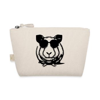 Guinea pig cool sunglasses funny vector 2 - Organic Pouch - nature - Front