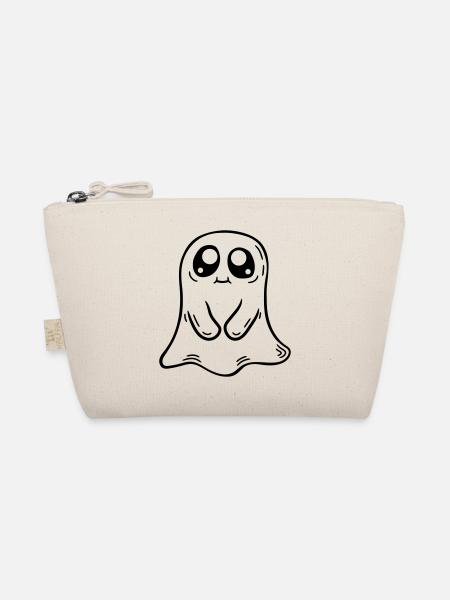 Comic little sweet ghost - Organic Pouch - nature - Front