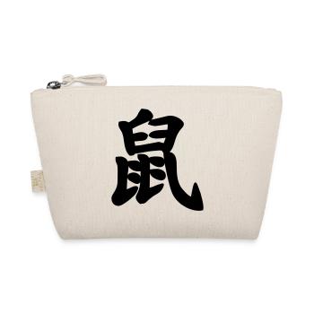 Chinese script rat shadow image - Organic Pouch - nature - Front