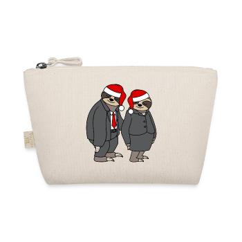 Paresseux Couple Femme Homme Noël Père Noël - Trousse biologique - nature - Devant